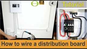 How to wire a single phase distribution board and load circuits - tutorial