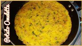 Easy Potato Omelette Recipe - Potato Egg Omelette - Breakfast Recipe - 10 Minutes Recipe