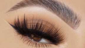 BROWN SMOKEY EYE WING LINER MAKEUP LOOK