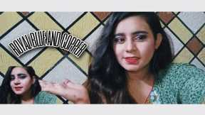 Royal blue and copper eye makeup tutorial||Areebaayyysworld|| September 2, 2022
