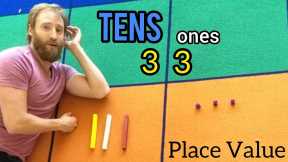 Place Value, Tens and Ones (10s and 1s)! Mr. B's Brain - A Mini Lesson