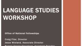 Fall 2022 Presentation: Language Study Fellowships