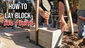 Laying Block Well House w/ Friends| How To Masonry| Couple Builds Dream Cabin Homestead In The Woods