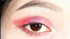 Pink glitter eye makeup tutorial / 5 minutes pink eye makeup / #eyemakeup / #eyemakeupbyuma