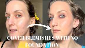 Cover Blemishes With NO FOUNDATION | Skin Tint Makeup Tutorial