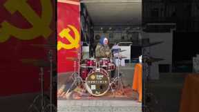 Just playing drums in the city of Xi'an Shaanxi China