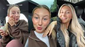 Makeup in the Car challenge || Natural Dewy Makeup Look Tutorial || GRWM