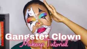 HALLOWEEN CLOWN MAKEUP TUTORIAL - GANGSTER CLOWN