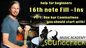 Fill-Ins for beginners on the drumset - Learn how to play your first 16th note fills!