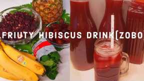 HOW TO PREPARE A HEALTHY FRIUTY HIBISCUS DRINK( ZOBO DRINK)#Zobo#friuty#healthy