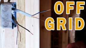 Off Grid Shed Lights and Outlets Wire Install