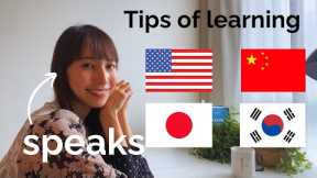 What I did to become multilingual. Tips of Language learning in 4 languages.