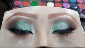 Green Eye Makeup Tutorial 🥰 timelapse #like #subscribetomychannel #comment #share