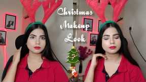 Christmas Makeup Tutorial🧑‍🎄 | With Affordable Products | Easy Steps