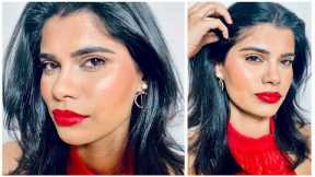 Flawless / Glam Holiday Makeup Tutorial | How to : CLASSIC CHRISTMAS MAKEUP LOOK | #redlips