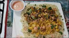 How to make Delicious 😋 Chinese Platter with Chicken Veg Rice 🍚 😋 Urdu Hindi and Punjabi