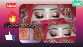 copper glitter smoke eyes 👀✨🪄 makeup 💄 by @learningwithifzshi do subscribe for more video 🙂