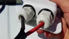 Wiring solar panel in vintage travel trailer.