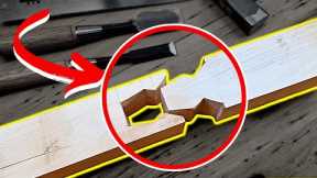 Making a Japanese wood joint using only hand tools | Woodwork | Carpentry