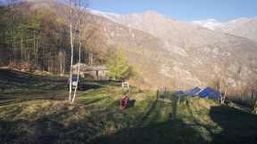 #63 First Green on the Trees, Digging retaining wall, Plumbing preparation