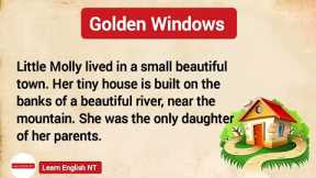 English language learning. Listening practice. Golden Windows
