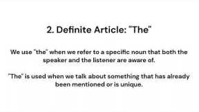 Free Online English Learning | Articles a an the | English lesson 1| Learn English