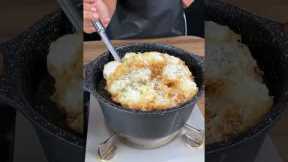 Add eggs to boiling oil! Why wasn't I told this recipe before?