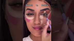 Sweet vs Baddie ❤️‍🔥 which do you prefer? #makeup #shorts #makeuptutorial