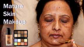 Makeup On Mature Skin/Pigmentation Skin Makeup/ Aged Skin Makeup /Step by Step Party Makeup