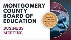Board of Education - Board Business Meeting - 1/11/24