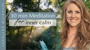 30 Minute Half-Guided Breathing Meditation for Inner Calm | with Water and Nature Sounds