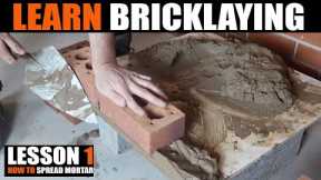 Bricklaying Lesson 1 - Spreading Mortar