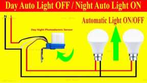 Automatic Day Night Light ON/OFF | photocell Sensors wiring connection diagram | Photocell Light