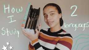 how i study 2 languages at once | korean & german