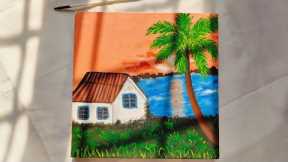 Sunset  landscape painting tutorial | acrylic painting for beginners tutorial  | melbet promo code