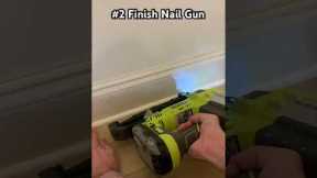 The only five tools/materials you need to install baseboards! #carpentry #trim #baseboards