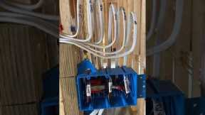 How to Make Up a Three Gang Switch Box ⚡️ #electrician #construction #electrical #work