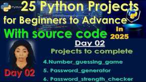 Python Projects for Beginners to Advance - Day 02 | Master Problem Solving in 2025 | @CodeGlobal