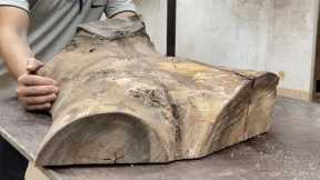Amazing Woodworking Art // Build A Spectacular Table From A Natural Tree Trunk // Woodworking Crafts