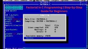 Factorial in C Programming | Step-by-Step Guide for Beginners #cprogramming #basicprograms #coding