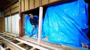 Jacking Up and Fixing a Sagging Door Frame After 50 Years | Carpenter’s Renovation Part 3