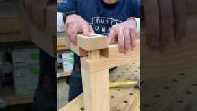 Combo joint - half lap wedged mortise and tenon #woodworking #joinery #tools