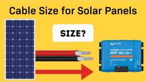 Cable Size for Solar Panels - How to Size Wire for Voltage Drop