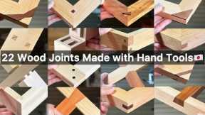 22 Wood Joints Made with Hand Tools