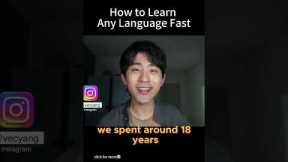 How to learn any languages fast #language #learning #english