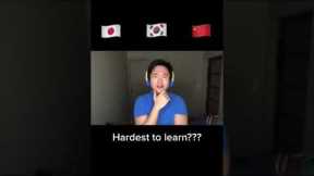 Japanese, Chinese, Korean which one is the hardest to learn?