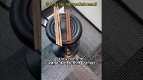 Playing drums in a room with poor sound insulation will not disturb others.#aeroband #pocketdrum