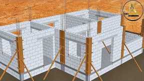 BUILDING CONSTRUCTION Part 1b| Best CONSTRUCTION Techniques and Amazing MASONRY WORK