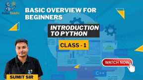 Introduction to Python | Class -1 | Programming for Beginners | Robosiddhi | Easy Python Tutorial