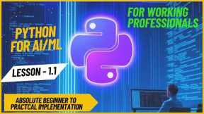 1.1 Python Programming for Beginners | Python Tutorial 2025